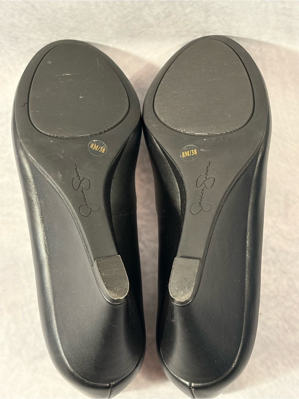 Jessica Simpson Black Wedge Pumps Heels Size 8 Classic Closed Toe - Picture 5 of 8